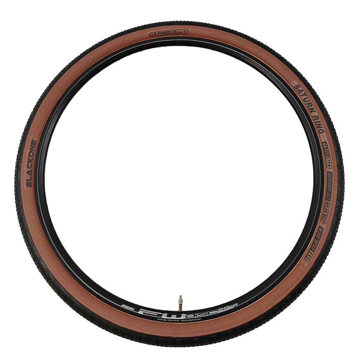 Kerékpár gumiabroncs, BlackOne Pro 28x1, 7 / 700x42C, 44-622 - W3113, Saturn ring jet 60TPI, Nylon Belt, fekete/barna szín