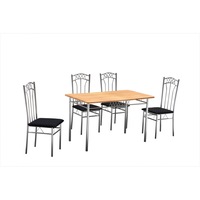 Set masa Emma cu 4 scaune, natur, 110x70x72 cm, UnicSpot
