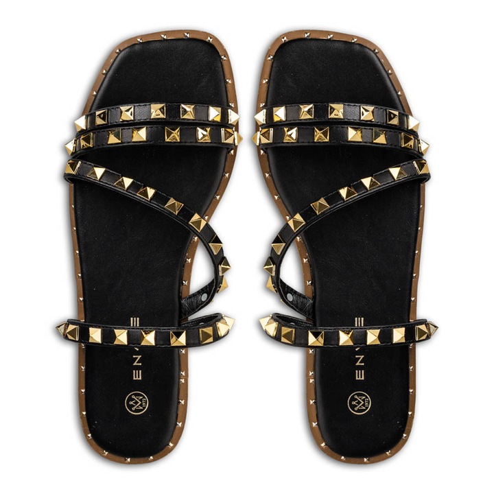 Sandale dama, Envie Shoes, Piele ecologica, Negru, 36 EU