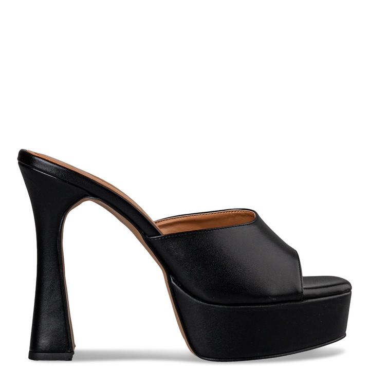 Pantofi dama, Envie Shoes, Piele ecologica, Negru, Negru