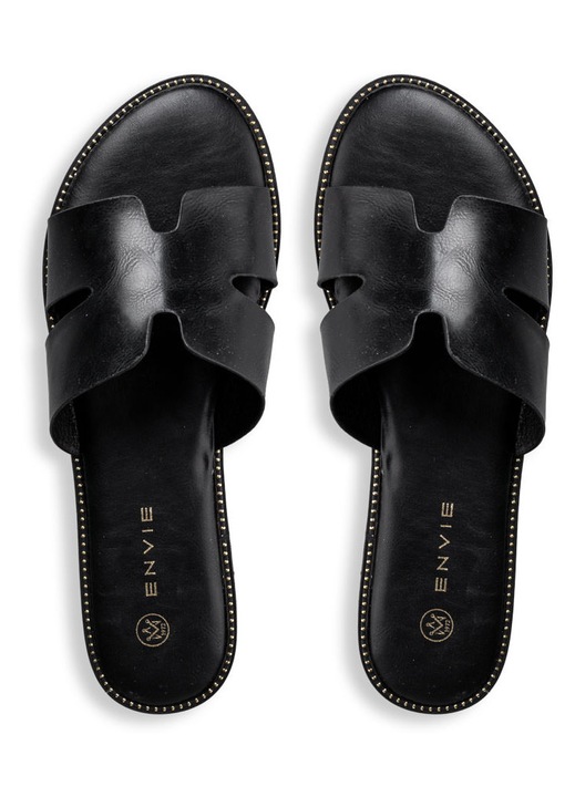 Sandale dama, Envie Shoes, Piele ecologica, Negru, 40 EU