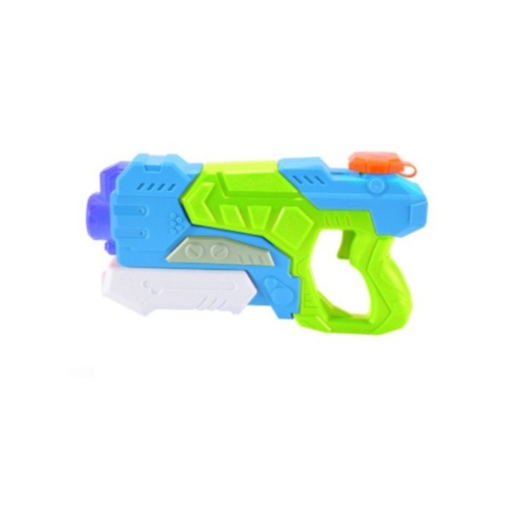 Детски воден пистолет, Game Command, за плаж/басейн, 550 мл резервоар, възраст 6+, зелен/син