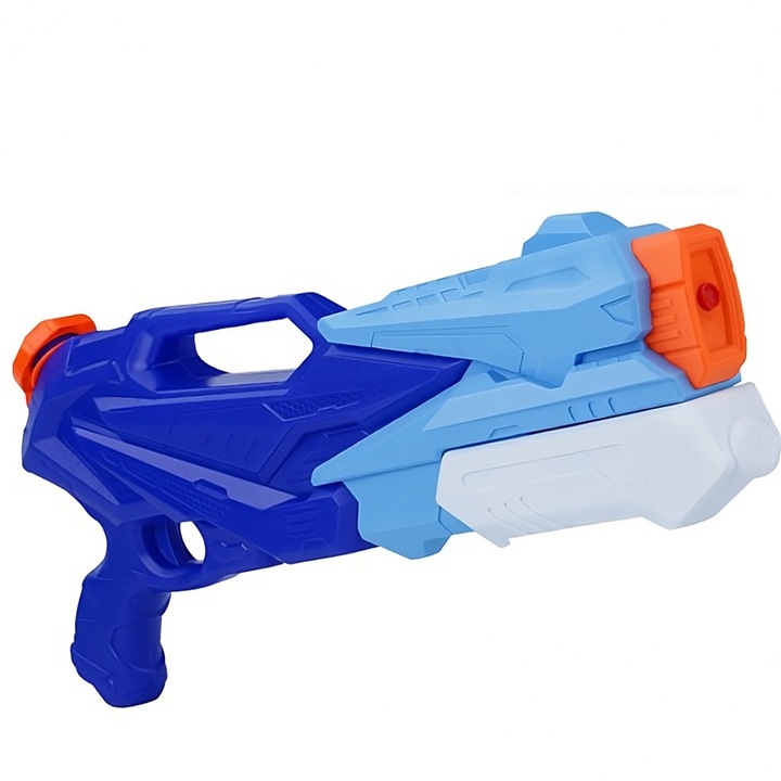 Детски воден пистолет, контролер за игра, за плаж/басейн, резервоар 770 ml, 3 дюзи, възраст 6+, син