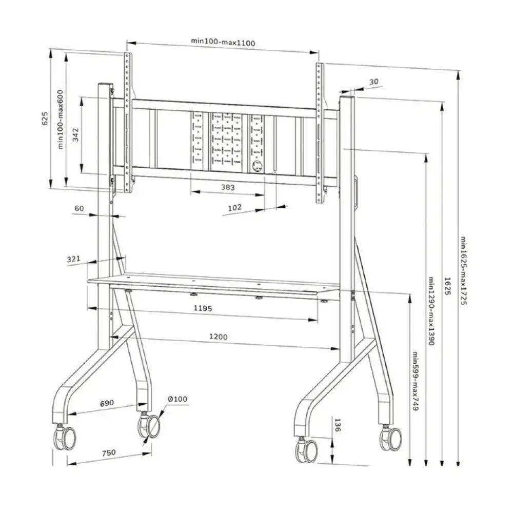 Stand podea mobil/fix NM 65-110