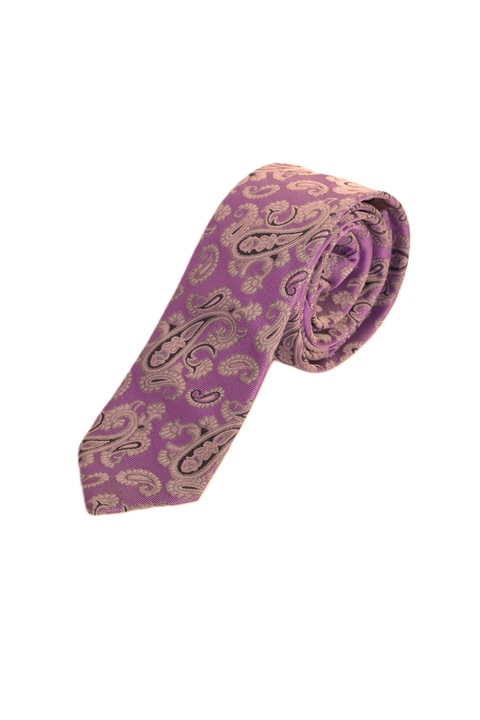 Cravata poliester, DUK, Imprimeu Paisley, 146 x 6 cm, DK40004- 60, Mov