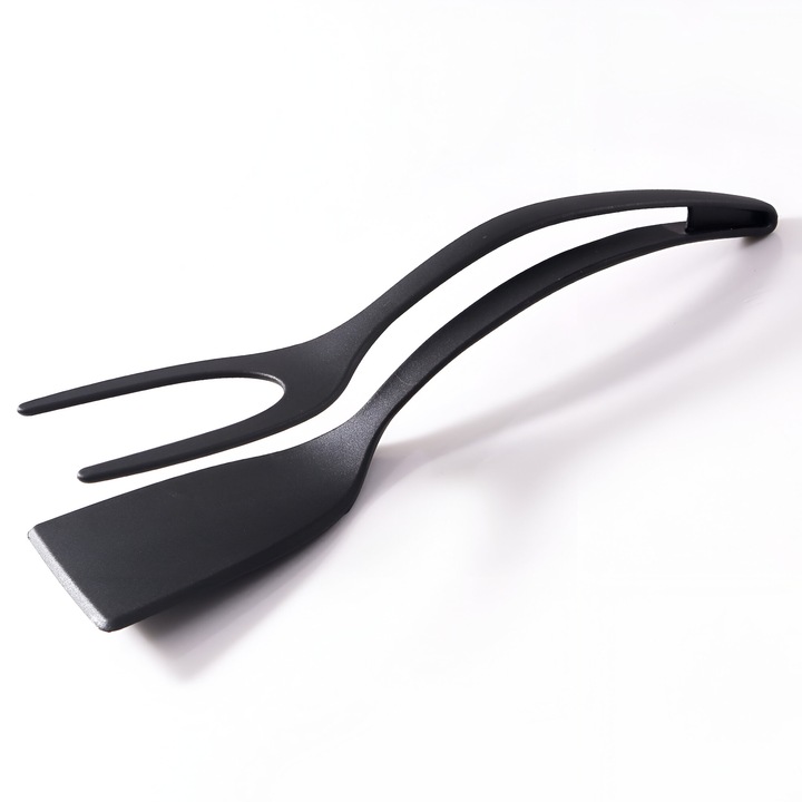 Spatula Multifunctionala tip Cleste, Nylon, Negru, 31x8.5cm, Neo™