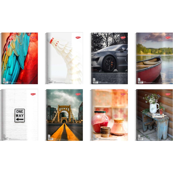 Set 8 caiete aritmetica A4, 80 file liniate, Daco Eminent, 70 g/m2