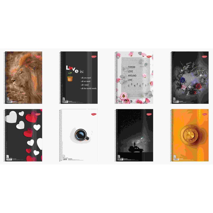 Set 8 caiete dictando A4, 80 file liniate, Daco Eminent, 70 g/m2