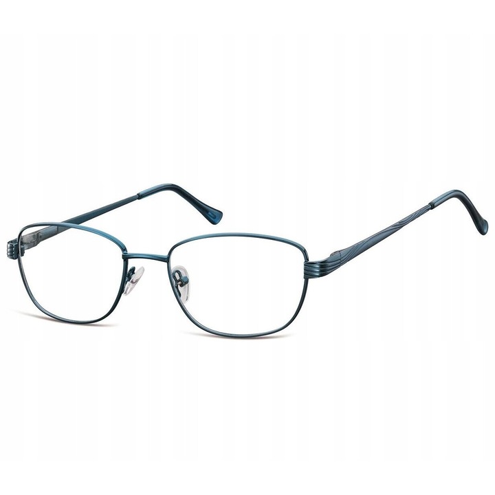 Ochelari de vedere unisex Sunoptic 796BU, rama metalica, flexibili, bleumarin, 54x19x135mm