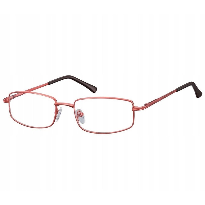 Ochelari de vedere Sunoptic 799D, unisex, rama metal, lentile interschimbabile, rosu, 53x18x140mm