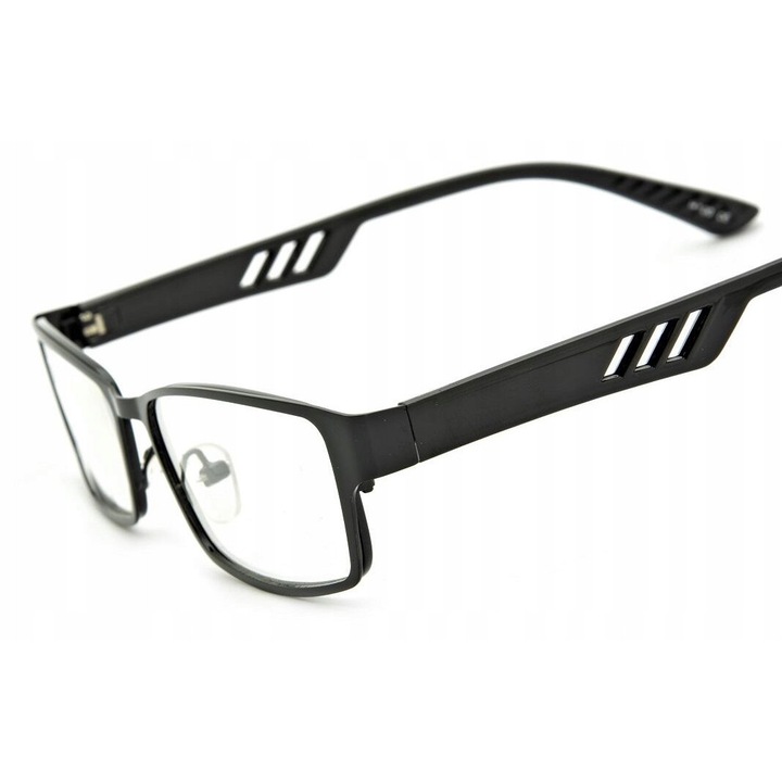 Ochelari de vedere Stylion, rama metalica eleganta, Unisex, Negru, cu protectie UV 400, design modern, dimensiuni 54x18x135 mm, confort sporit, pentru citit si uz zilnic, include toc de protectie si laveta, EAN 5904830401578