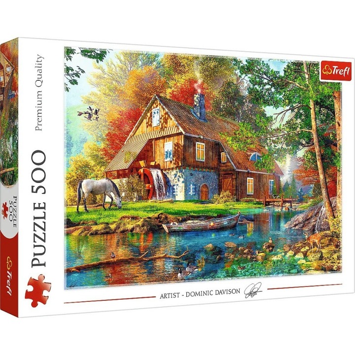 Trefl 500 db-os puzzle - Cottage by the river - Dominic Davison (37484)