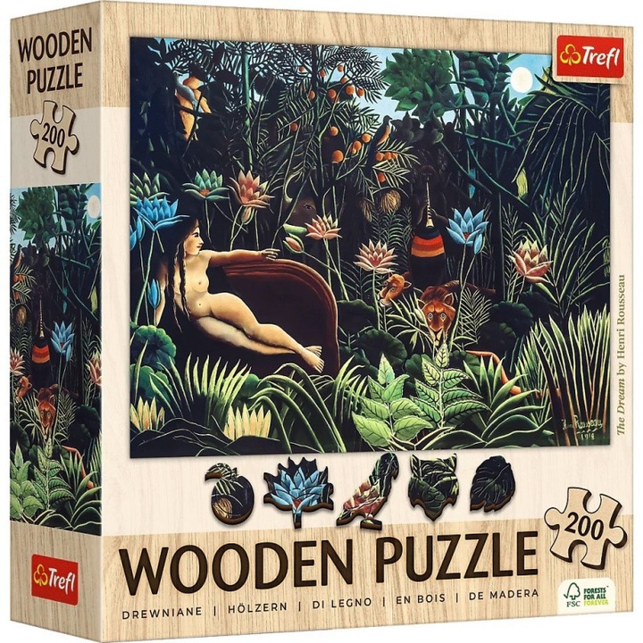 Puzzle, Trefl, Sen Henri Rosseau, 200 darab, 25,4x18,2 cm