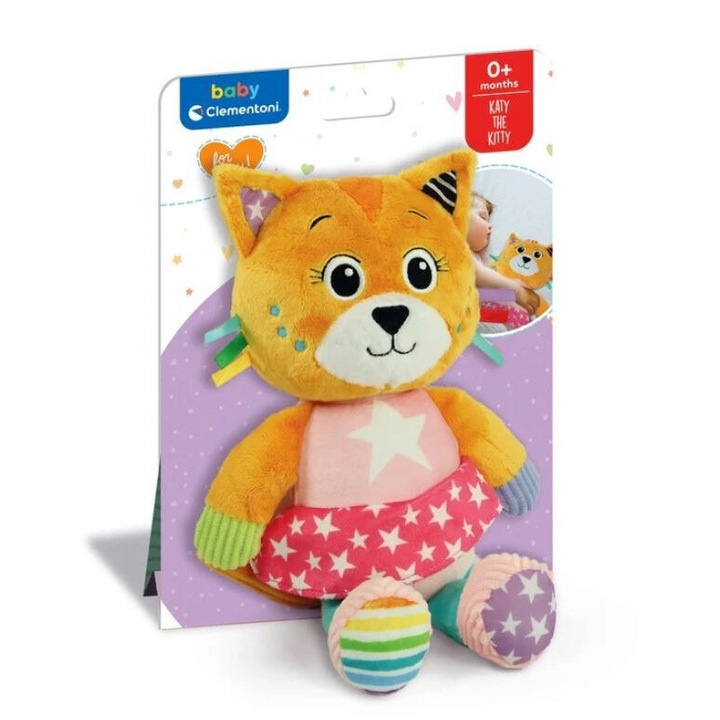 Плюшена играчка Clemmy, мултисензорна, 30x45см