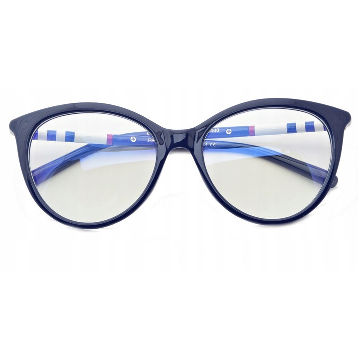 Ochelari de vedere Stylion, rama usoara din Policarbonat rezistent, design unisex modern si elegant, culoare Bleumarin intens, dimensiuni 53x19x139 mm, compatibili lentile cu dioptrii, durabili si confortabili pentru utilizare zilnica