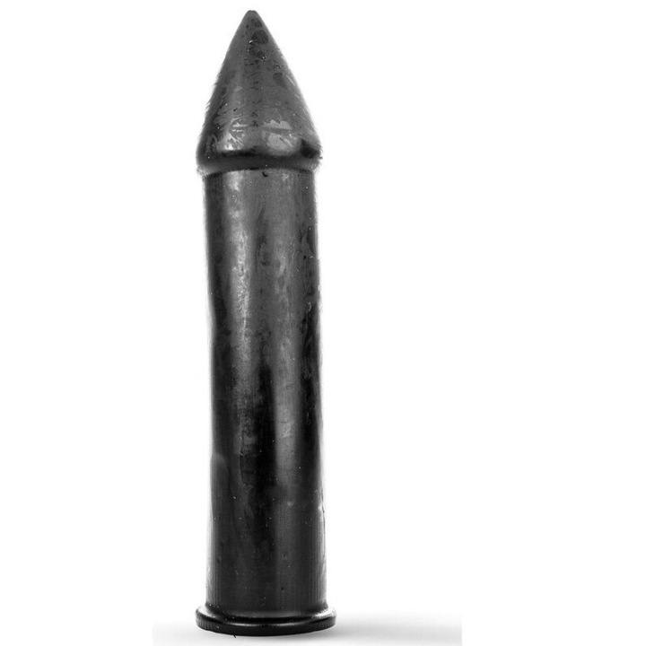 Дилдо All Black, Мека текстура, 24x5 см, Черен