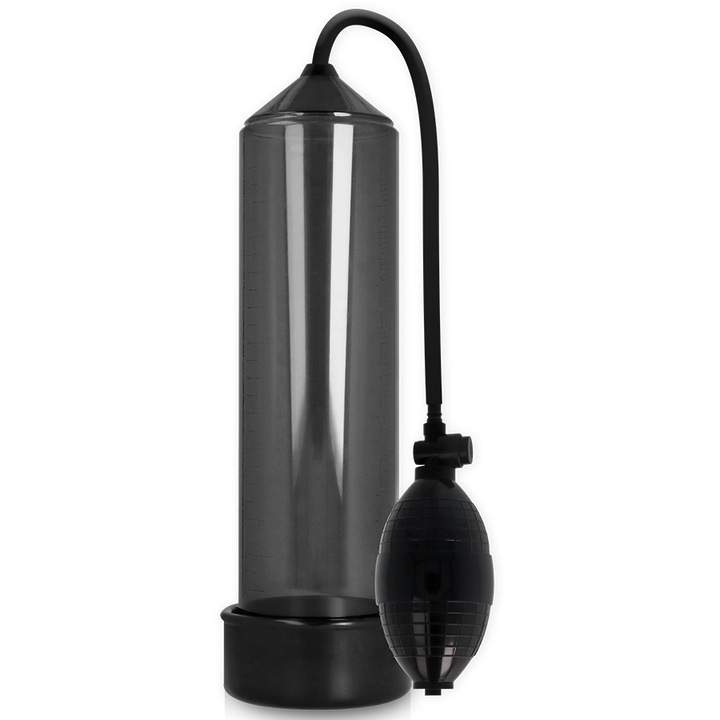 Pompa de marire penis Pump Addicted RX3, silicon, lungime insertabila 23cm, diametru intern 5.5cm, negru