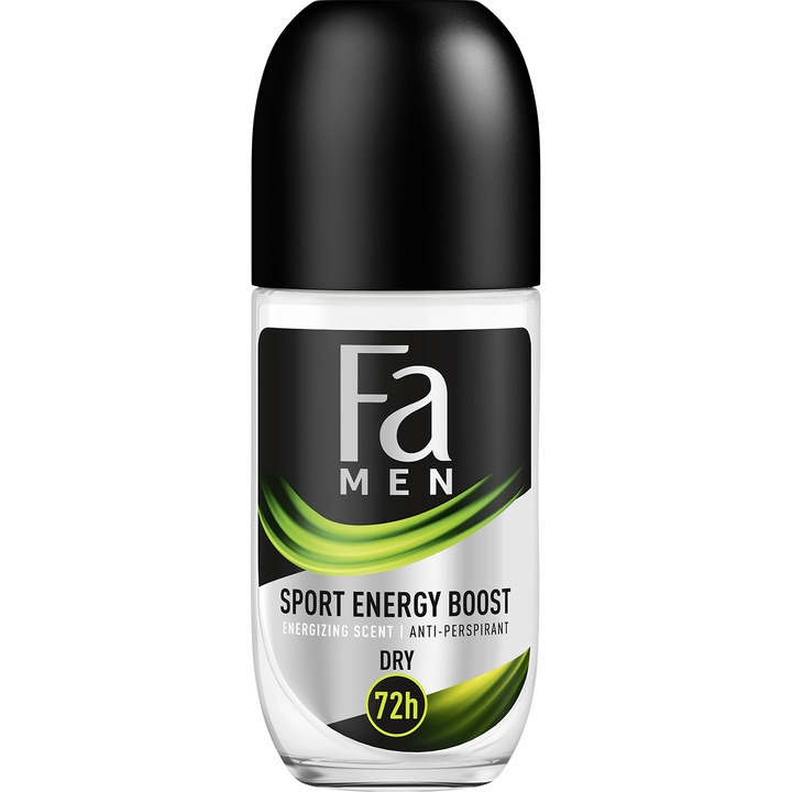 Deodorant Roll-On Anti-perspirant Fa Men Sport Energy Boost, 50 ml