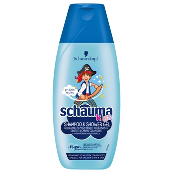 Sampon si Gel de dus pentru baieti Schauma Kids, 250 ml Sampon si Gel de dus pentru baieti Schauma Kids, 250 ml