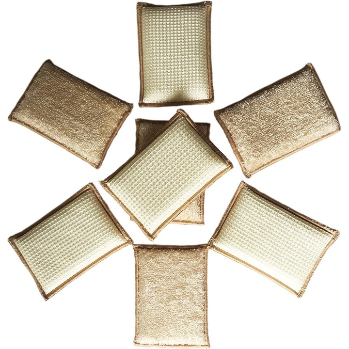 Комплект от 6 биоразградими кухненски гъби AMRINUGL, супер абсорбиращи, за многократна употреба, без надраскване, за почистване без мирис