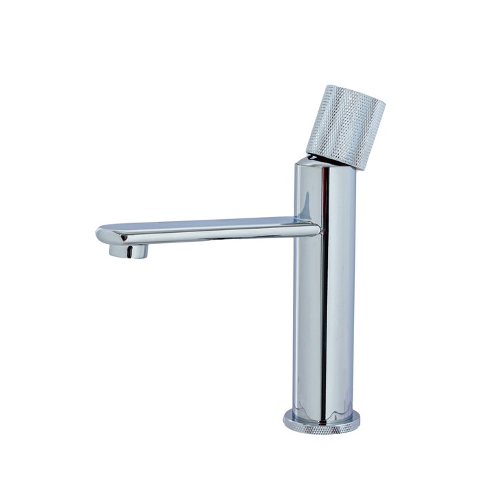 Mosdó csaptelep, hengeres kivitel, fényes króm