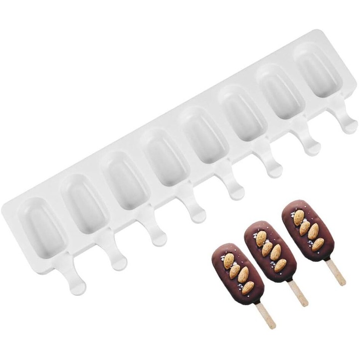 Forma de inghetata din silicon, Enforose, set 1, design flexibil si antiaderent, 42x12.5x2cm