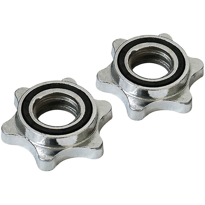 Coliere Spinlock pentru ridicarea greutatilor, AMRINUGL, sistem de blocare rapida, anti-alunecare, 25mm