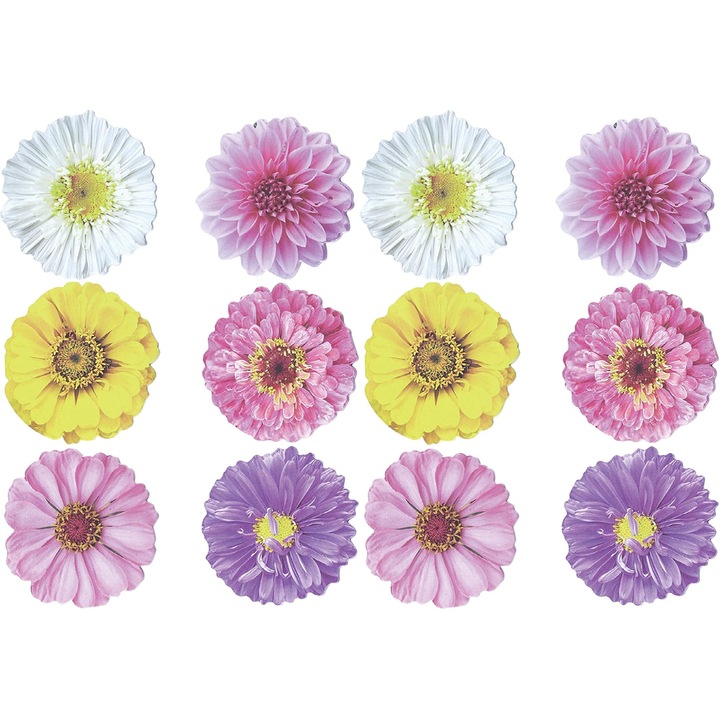Bloc notes adeziv HERUSI flori 8x8cm set 12 buc