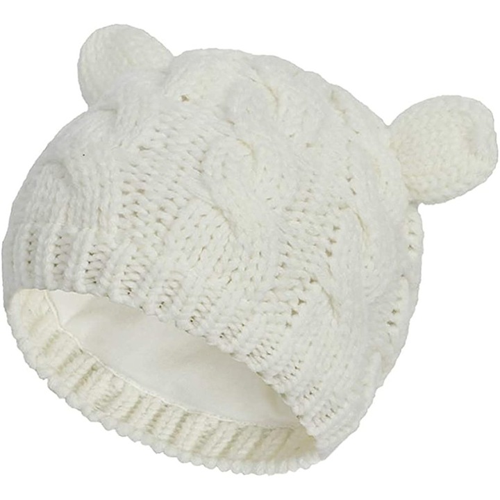 Комплект шапка и ръкавици за бебета, зимна шапка, памук, 6-18 месеца