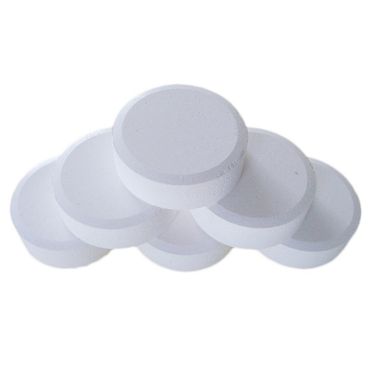 Хлорни таблетки за басейн, 50 броя, 1.5x0.5cm, аксесоари за басейн