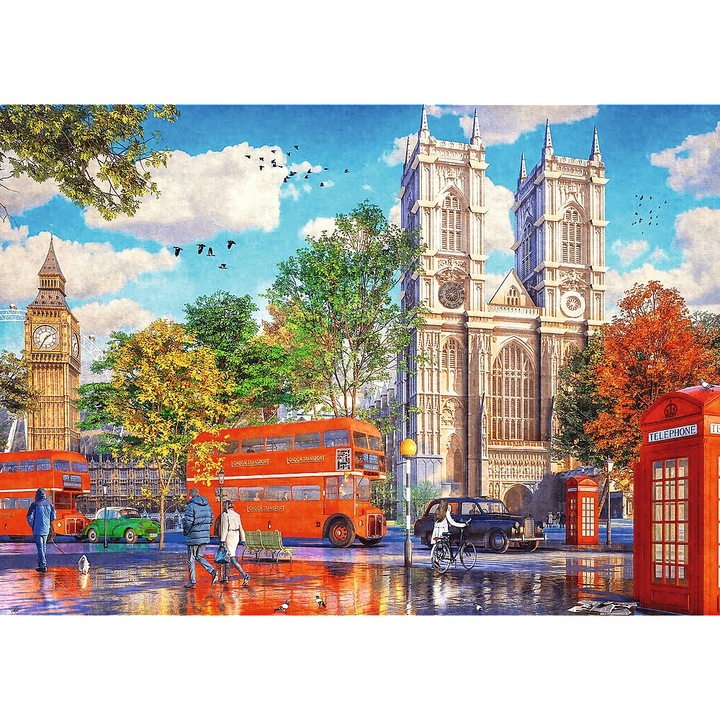 Trefl - Puzzle Puzzle Premium Plus Tea Time: Kilátás Londonra - 1 000 darab