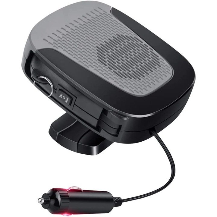 Incalzitor portabil auto Mmgoqqt 12V, 150W, cu suport rotativ 360°, pentru dezghetare si racire