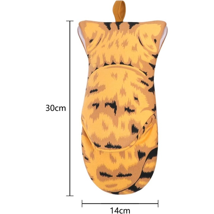 Konyhai kesztyű, pamut, hőálló, macska design, univerzális méret