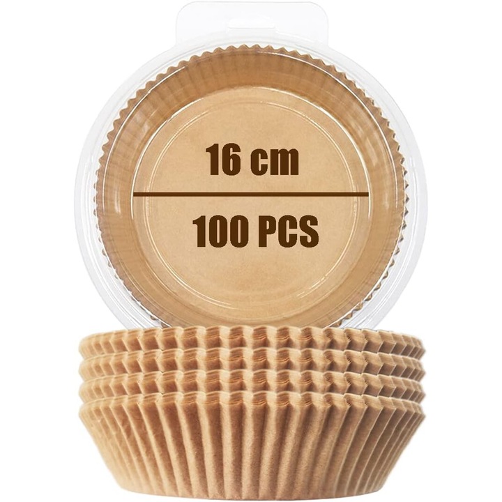 Hartie de copt pentru friteuza cu aer cald, set de 100 bucati, 3-6L