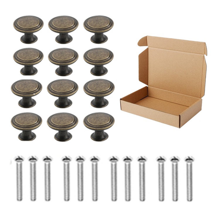 Manerele cu o singura gaura pentru mobilier, suruburile de instalare usoara fac ca dulapurile sa fie actualizate fara efort, manerele din bronz antic cu suprafata neteda, adauga eleganta oricarui spatiu, potrivite pentru dulapuri dulapuri pantofi sertare