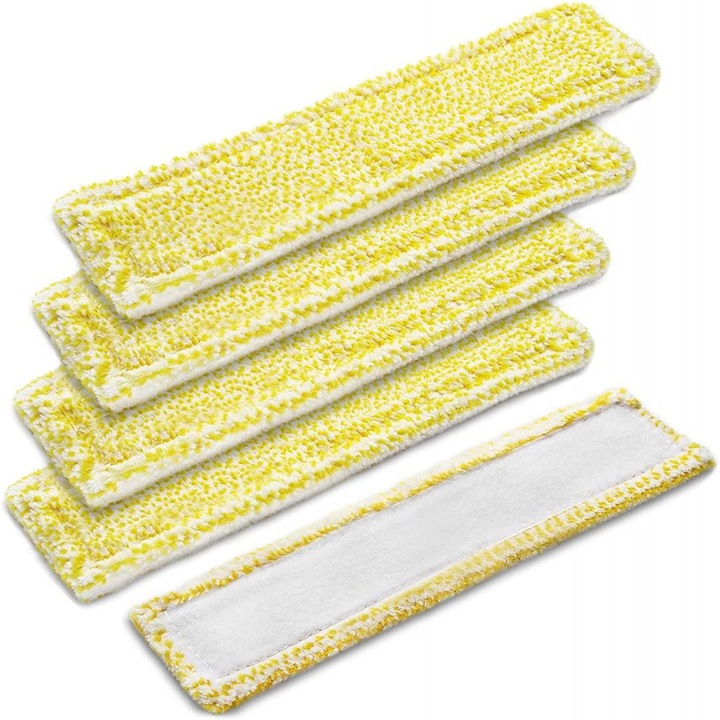 Lavete de microfibra de schimb pentru aspirator de geam Karcher WV 2/WV 5/WV 6 compatibile, galben, 5 buc, 275 x 70 mm, 0805BM-BST3016595