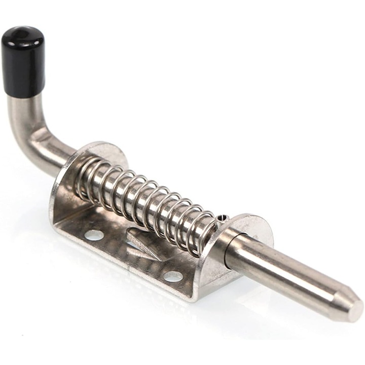 Lacat metalic rezistent AMRINUGL cu zavor cu arc, instalare usoara, pentru poarta, usa, garaj