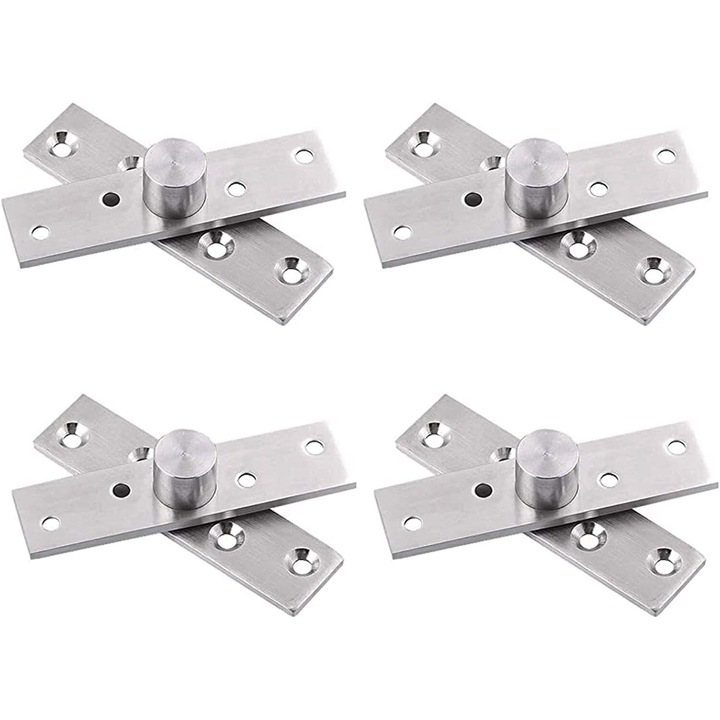 Zsanérkészlet, rozsdamentes acél, 360 fokos forgás, 75x17 mm, 4 db