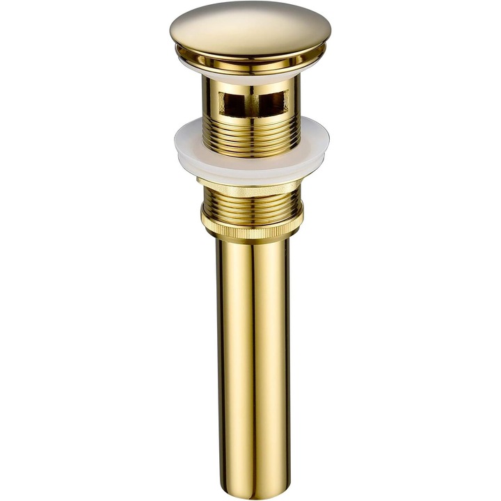 Изскачащ сифон, Enforose, масивен месинг, универсален дизайн, за мивка с отвор за преливане