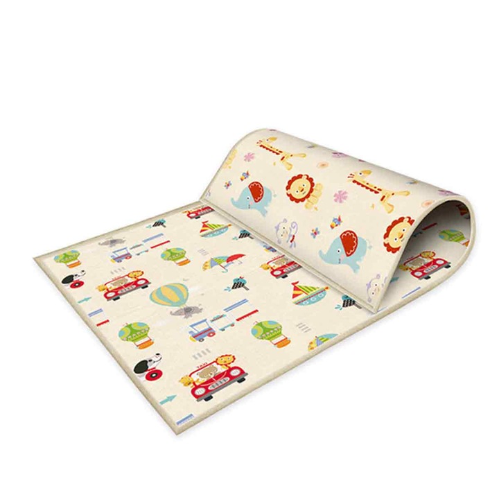 Килимче за игра с омекотен дизайн, висококачествена XPE пяна за удобно пълзене, завладяващи образователни модели с букви, цифри, издръжливо без мирис за бебета и малки деца (180*100 см)