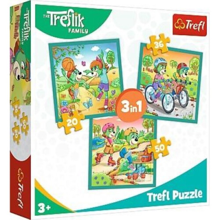 Trefl puzzle, 3 az 1-ben, sokszínű