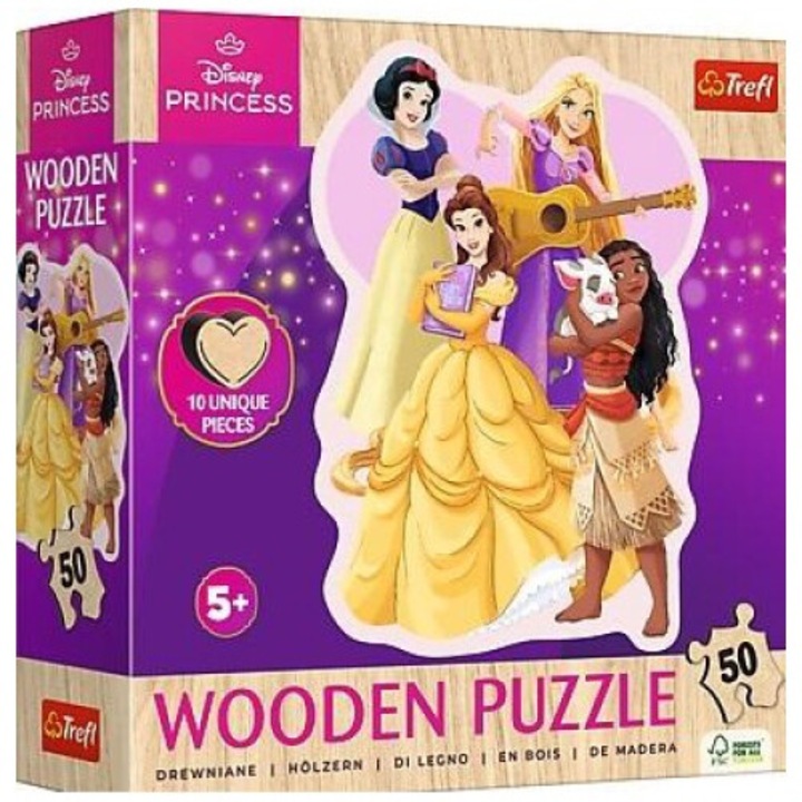 Пъзел Trefl, принцеси на Дисни, многоцветен
