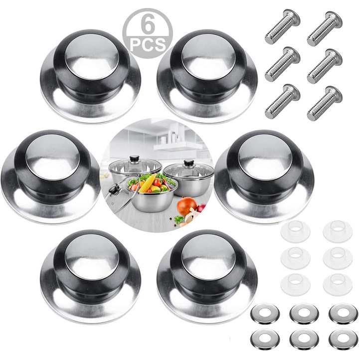 Set 6 manere capac vaza termorezistente BGHYHYHI, ergonomie