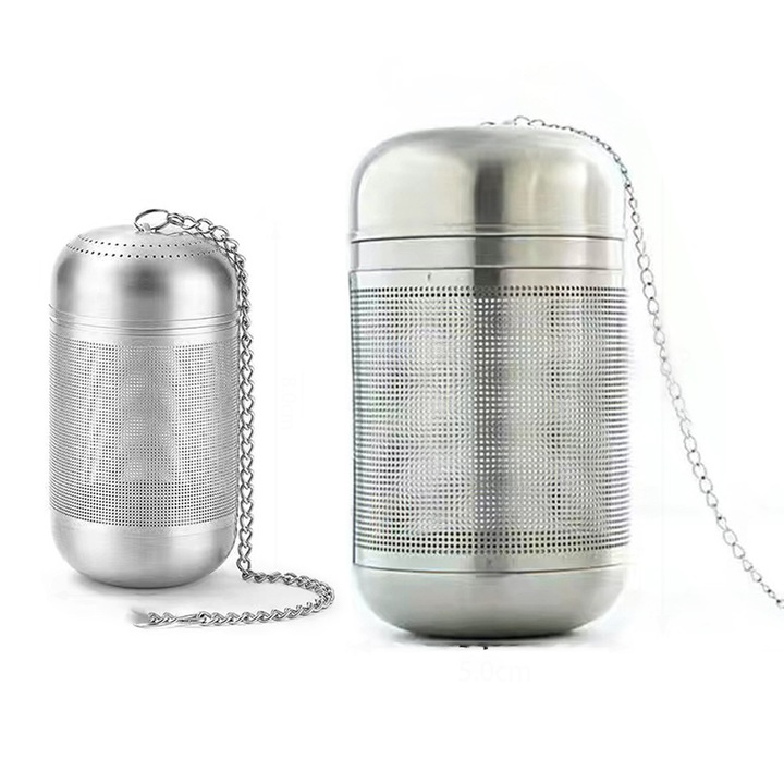 Infuzor de ceai din otel inoxidabil, Enforose, 2 bucati, design cu filet, usor de curatat