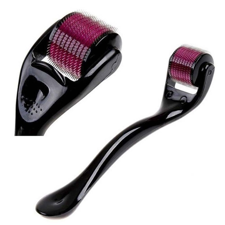 Derma Roller 540 tűk, 0,25 mm, titán, bőrfiatalításhoz, 16,5x5x4,5 cm