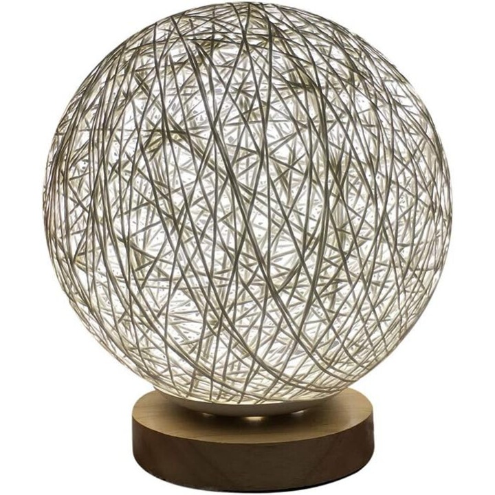 Lámpa 3D, Jormftte, LED lámpa, 16 szín, USB töltés, fa tartó