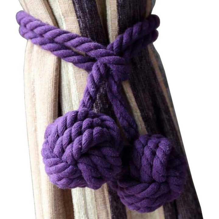 Set de Agatatori pentru Perdele BGHYHYHI, Elegante, Mov, 120-135cm