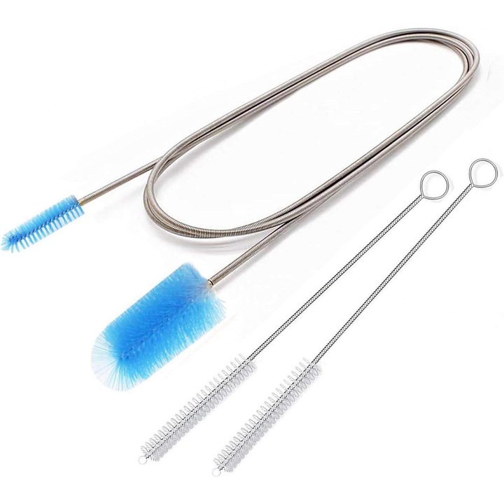 Perie flexibila de curatare, Cozevdnt, 67 inch, 2 capete, albastru, set cu 2 perii de 8,2 inch