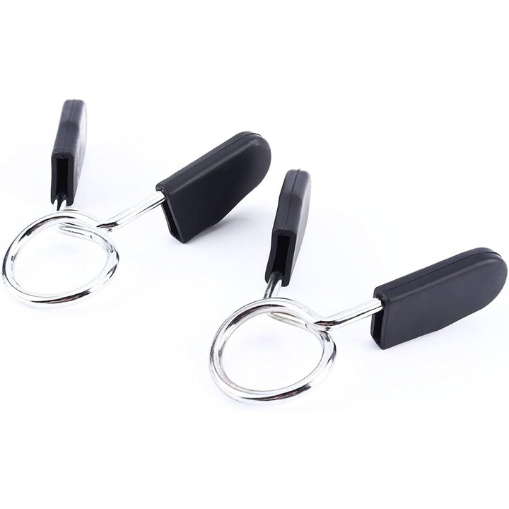 Set 2 cleme de blocare profesionale pentru haltere, Enforose, otel solid