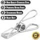 Set Carlige Rufe QttvbTna, Inox, 45x12mm, 100buc, Argintiu